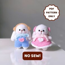NO SEW - Mini bunny crochet pattern - PDF Pattern only